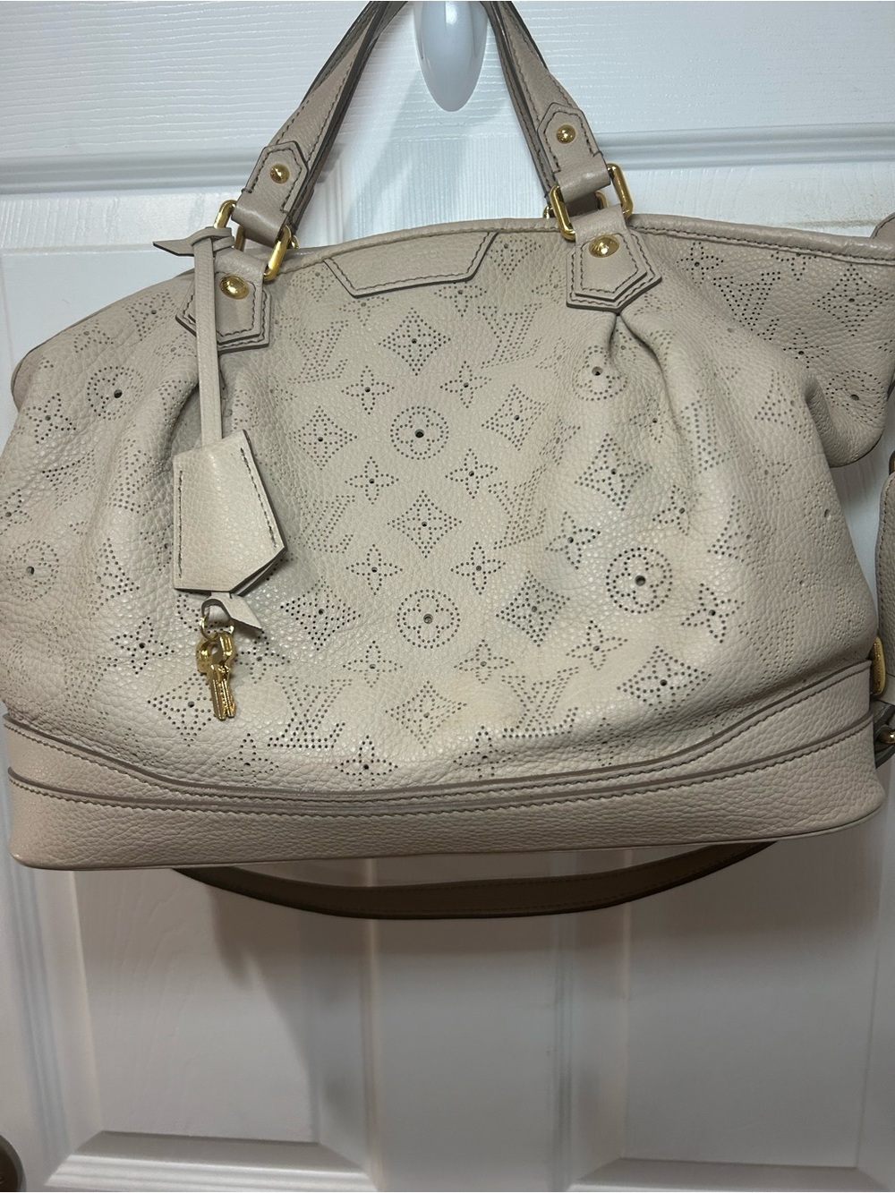 Louis Vuitton Perforated Monogram Tote in Light Beige
